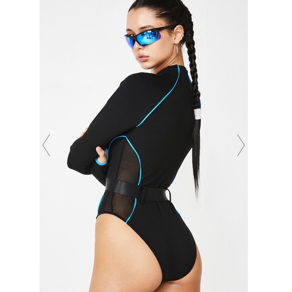 Dolls Kill | Tops | Poster Grl Dolls Kill Executive Zip Up Bodysuit |  Poshmark